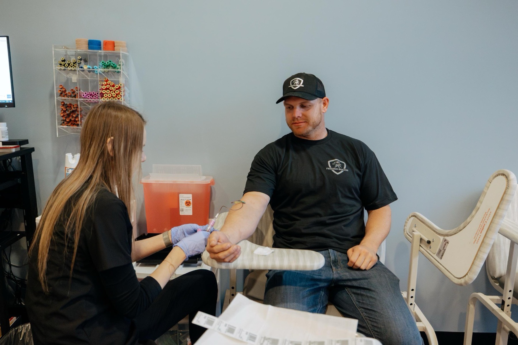 A blood draw at Protea Medical Center in Tempe